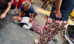 İzmir’de motosikletin çarptığı kadın yaralandı