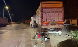 Park halindeki kamyona çarpan motosiklet sürücüsü hayatını kaybetti