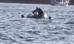 Akıntıya kapılan tatilci şişme botla kurtarıldı