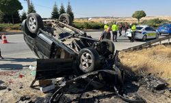 Takla atan otomobilin sürücüsü ağır yaralandı