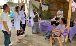 Mevsimlik işçilerin çadırında kanser taraması
