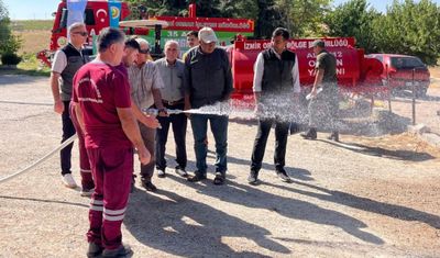 Demirci’de orman yangınlarına karşı 3 tonluk güç