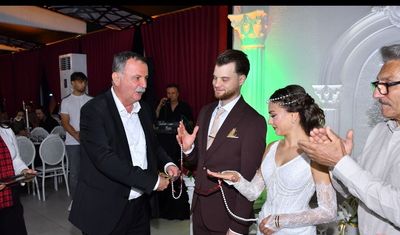Cemre ve Görkem'in yüzüklerini Başkan Balaban taktı