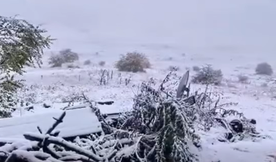 Demirci'nin yüksek kesimleri kara büründü