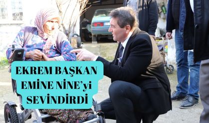 Ekrem Başkan Emine Teyze'yi Sevindirdi
