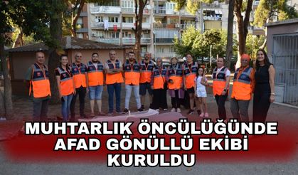 Muhtarlık öncülüğünde AFAD gönüllü ekibi kuruldu