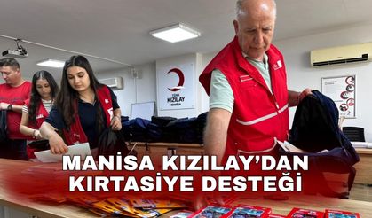 Manisa Kızılay’dan kırtasiye desteği