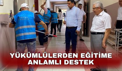 Yükümlülerden eğitime anlamlı destek