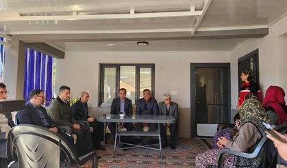 Kaymakamdan şehit polisin ailesine taziye ziyareti