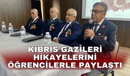 Kıbrıs gazileri hikayelerini öğrencilerle paylaştı