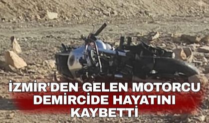 İzmir'den gelen motorcu Demircide hayatını kaybetti
