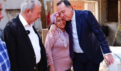 Manisa Büyükşehir'den afetzedelere ayni ve nakdi yardım