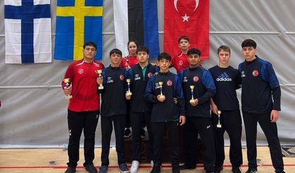 Manisa BBSK'lı güreşçiler Helsinki'den 8 madalya ile döndü