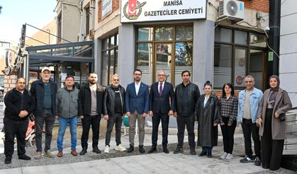 İl Müdürü Karayel'den Manisa Gazeteciler Cemiyeti'ne ziyaret