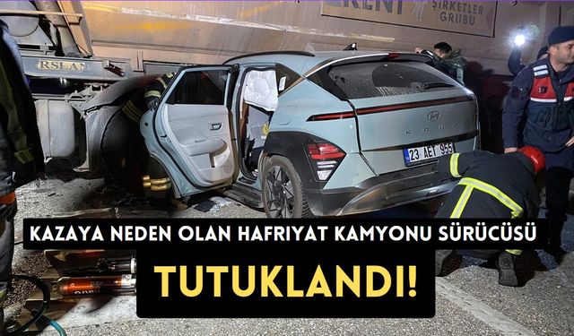 Kazaya neden olan hafriyat kamyonu sürücüsü tutuklandı