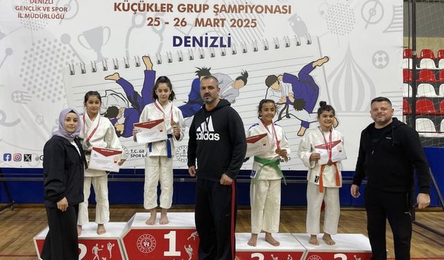 Yunusemre'nin küçük judocuları Denizli'de 7 madalya kazandı