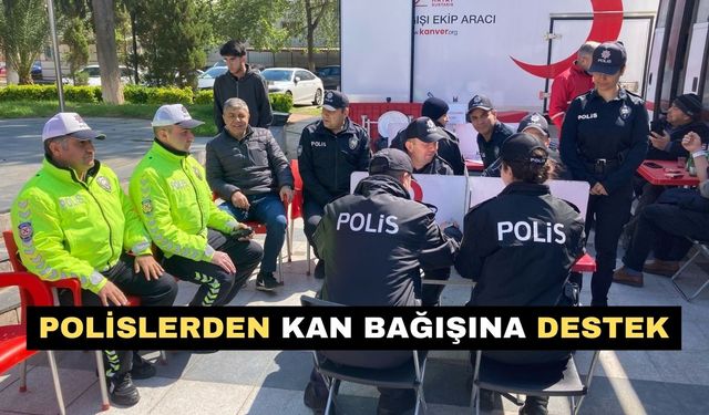 Polislerden kan bağışına destek