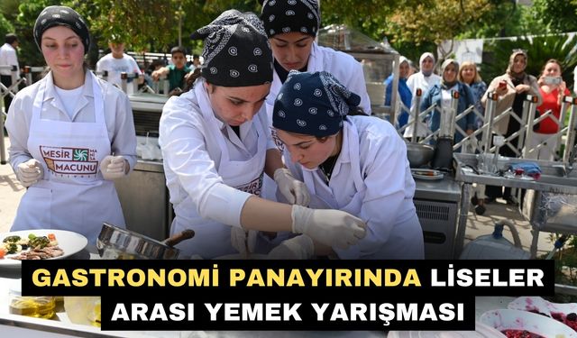 Gastronomi panayırında liseler arası yemek yarışması