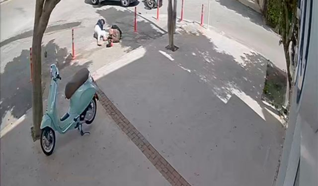 Motosiklet cipe çarptı: 2 yaralı