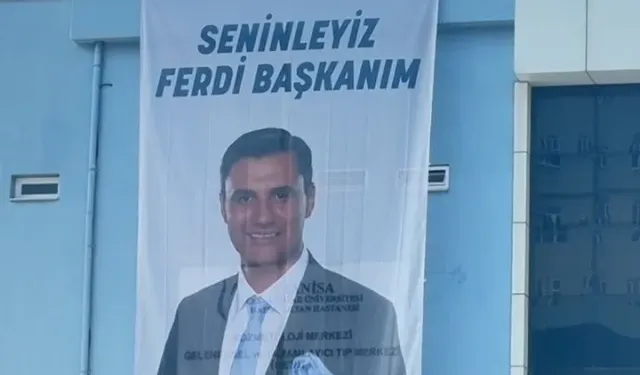 Hastaneye destek pankartı asıldı!