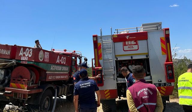 Kayseri itfaiyesi Manisa'daki yangını söndürme çalışmasına katıldı
