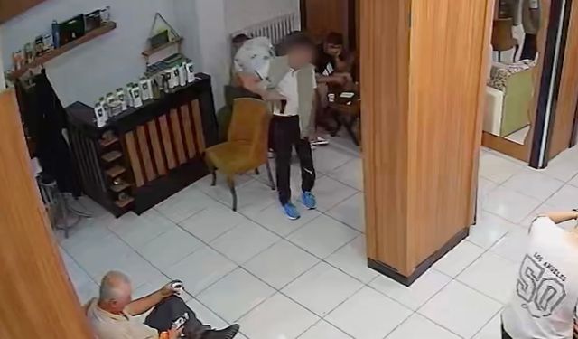 Kuaför salonundaki silahlı saldırı kamerada