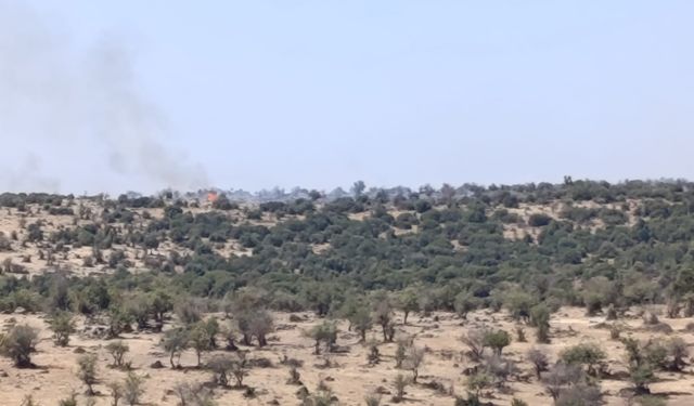 Selendi'de makilik alanda çıkan yangın söndürüldü