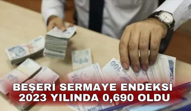 Beşeri sermaye endeksi 2023 yılında 0,690 oldu