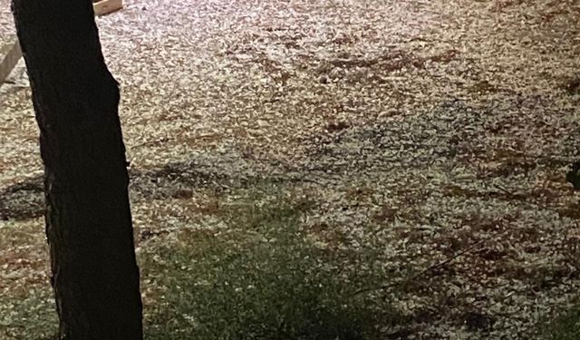 Manisa'da ceviz büyüklüğünde dolu yağdı
