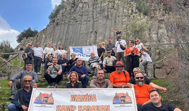 Manisa Kamp Karavan Derneği üyeleri Kula Jeoparkı’nı gezdi