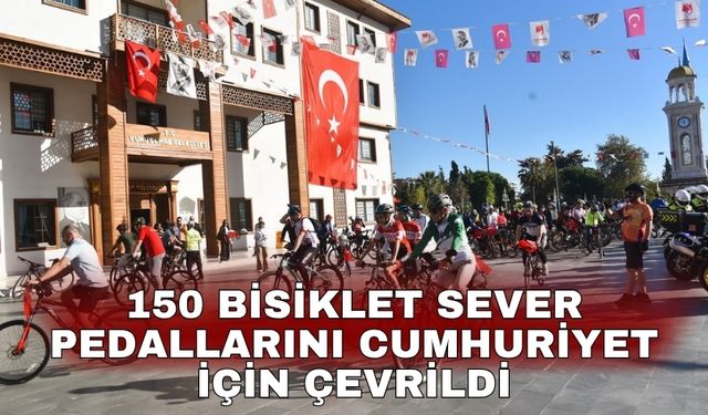 150 bisiklet sever pedallarını cumhuriyet için çevrildi