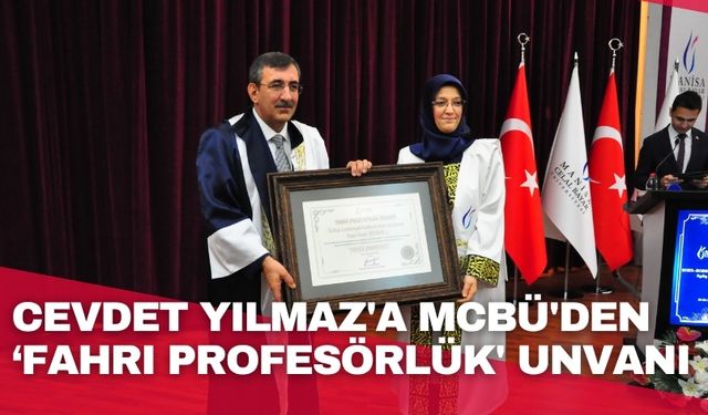Cevdet Yılmaz'a MCBÜ'den ‘Fahri Profesörlük' unvanı
