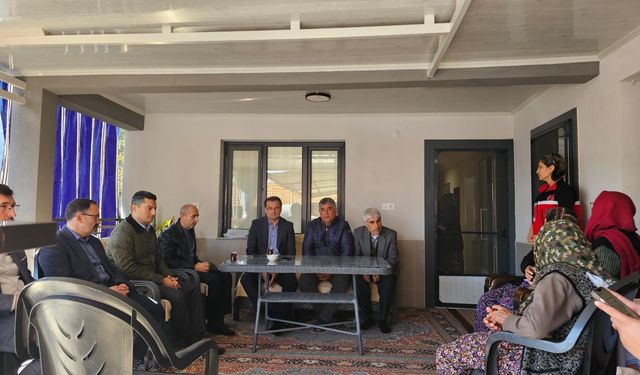 Kaymakamdan şehit polisin ailesine taziye ziyareti