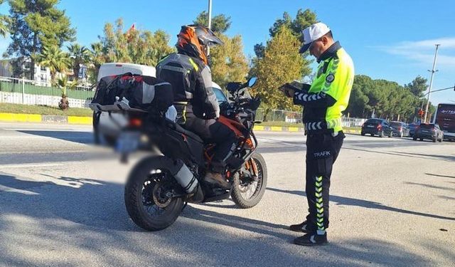 Manisa'da motosiklet denetimlerinde 716 sürücüye ceza