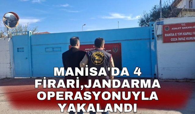 Manisa'da 4 firari, jandarma operasyonuyla yakalandı