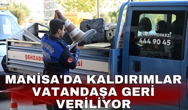 Manisa'da kaldırımlar vatandaşa geri veriliyor