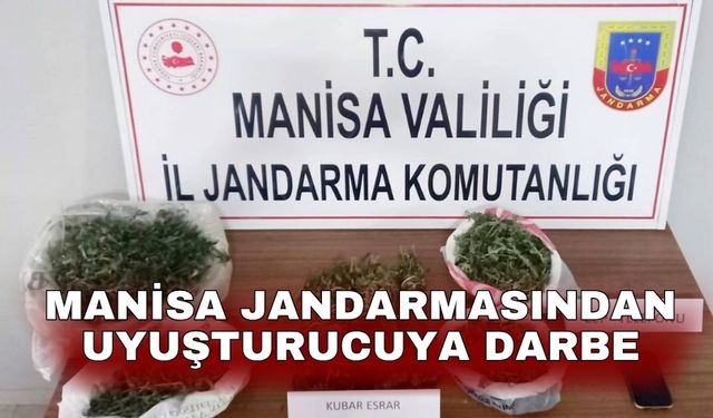 Manisa jandarmasından uyuşturucuya darbe