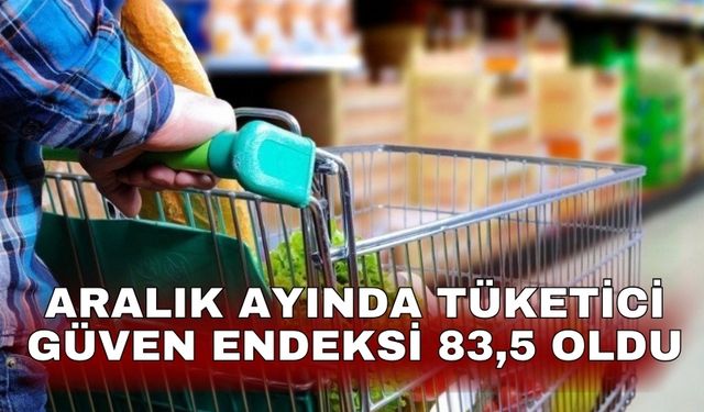 Aralık ayında tüketici güven endeksi 83,5 oldu