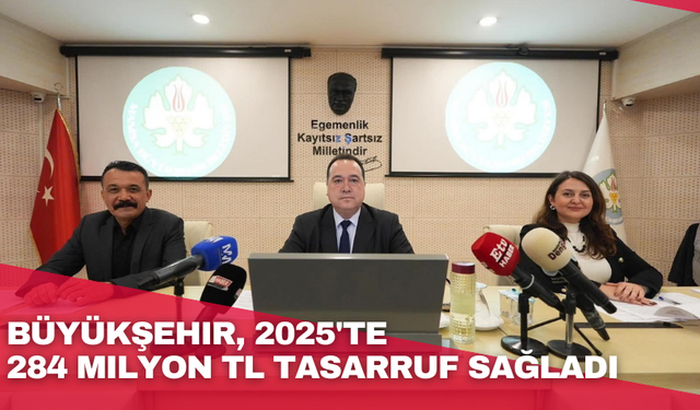 Büyükşehir, 2025'te  284 Milyon TL Tasarruf Sağladı