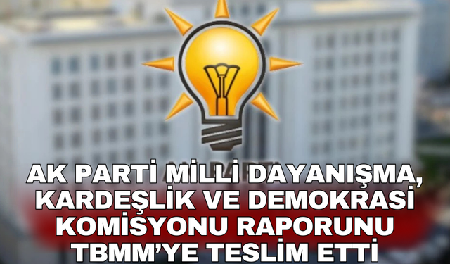 AK Parti Milli Dayanışma, kardeşlik ve Demokrasi Komisyonu raporunu TBMM’ye teslim etti