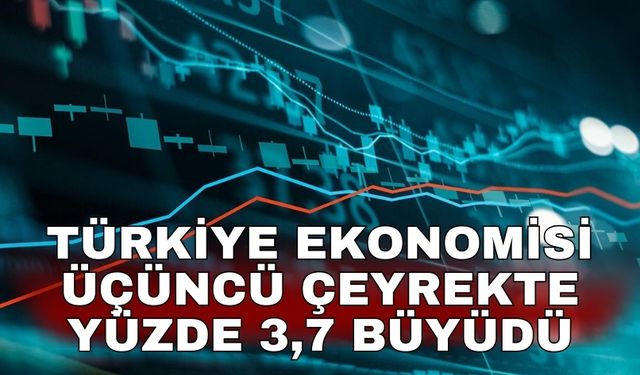 Türkiye ekonomisi üçüncü çeyrekte yüzde 3,7 büyüdü