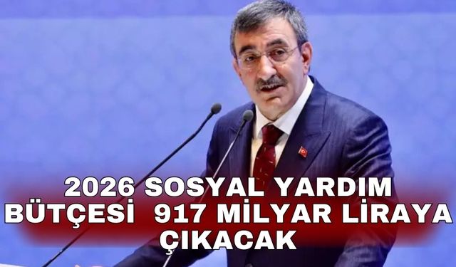 2026 sosyal yardım bütçesi  917 milyar liraya çıkacak