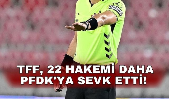 TFF, 22 hakemi daha PFDK'ya sevk etti!