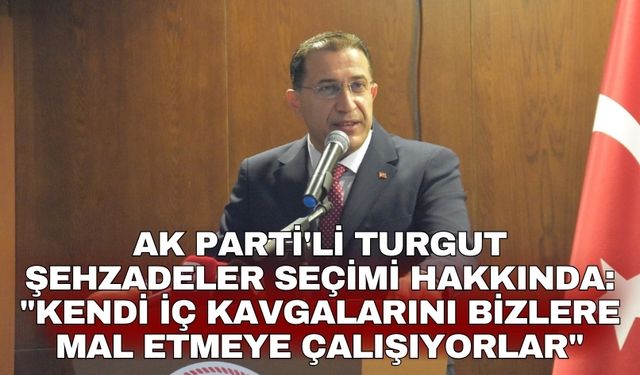AK Parti'li Turgut Şehzadeler seçimi hakkında: "Kendi iç kavgalarını bizlere mal etmeye çalışıyorlar"