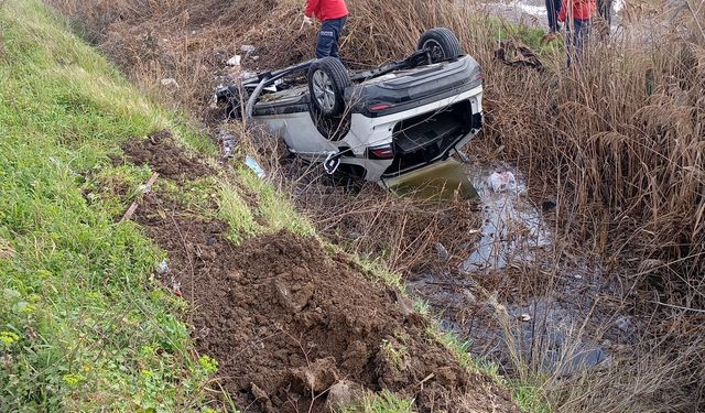 Burhaniye'de tek taraflı trafik kazası: 1 yaralı