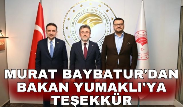 Murat Baybatur'dan Bakan Yumaklı'ya teşekkür