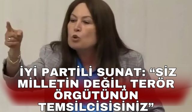 İYİ Partili Sunat: Siz milletin değil, terör örgütünün temsilcisisiniz