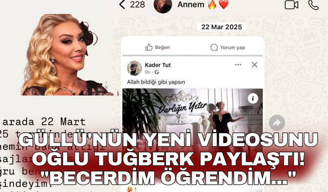 Güllü'nün yeni videosunu oğlu Tuğberk paylaştı! "Becerdim öğrendim..."