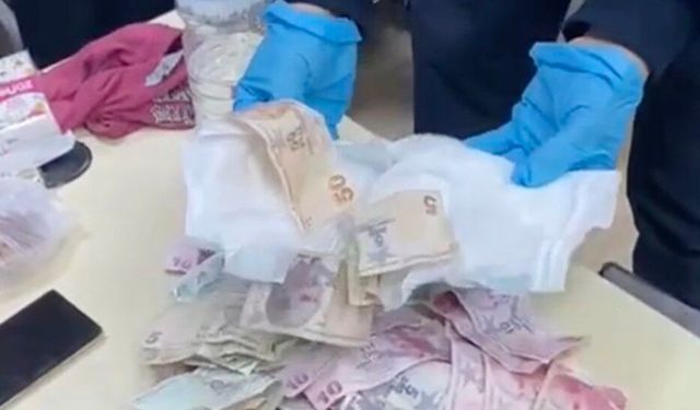Dilencilik parasını çocuk bezine sakladılar