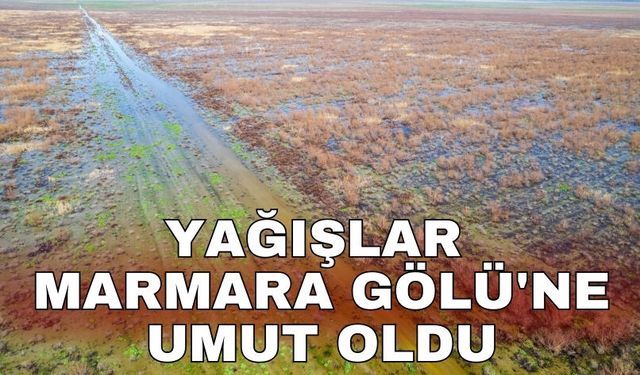 Yağışlar Marmara Gölü'ne umut oldu